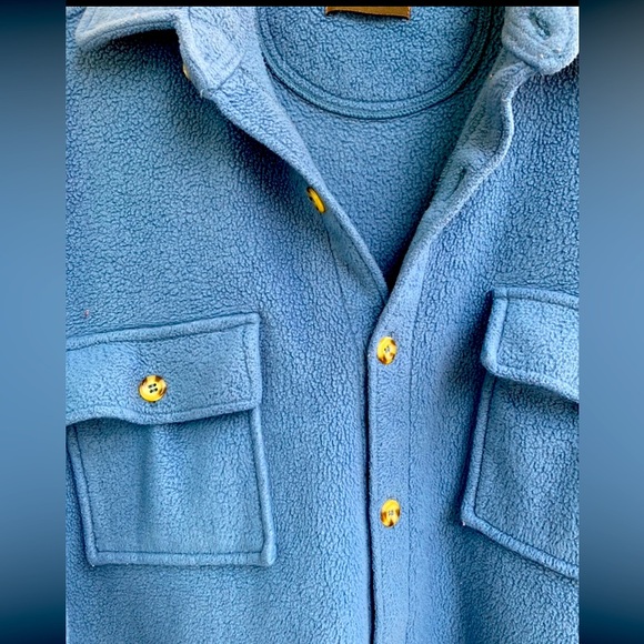 Taylor & Henry Mens Soft Fleece Long Sleeve  Flannel Button Down Sweater - Picture 4 of 5